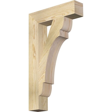 Ekena Millwork Olympic Block Rough Sawn Bracket, Douglas Fir, 4"W x 18"D x 30"H BKT04X18X30OLY05RDF